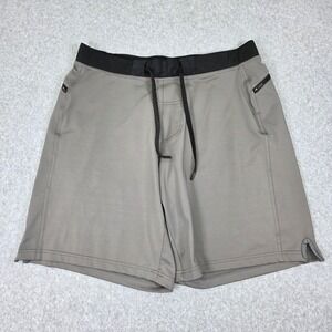 Hylete Vertex II Training Shorts Men's Large Gray Above Knee Drawstring Pockets